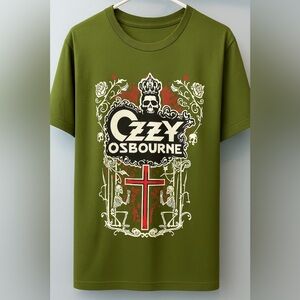 Ozzy Osbourne T-shirt Crown Skull Logo Prince of Darkness t shirt band tee Gift